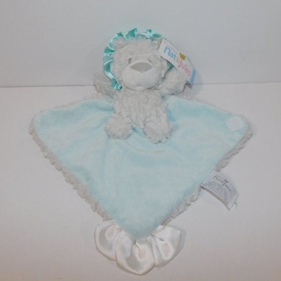 Nat & Jules Sweet Sophistication Lucas Gray Lion Security Blanket NEW w Tag - Picture 5 of 10